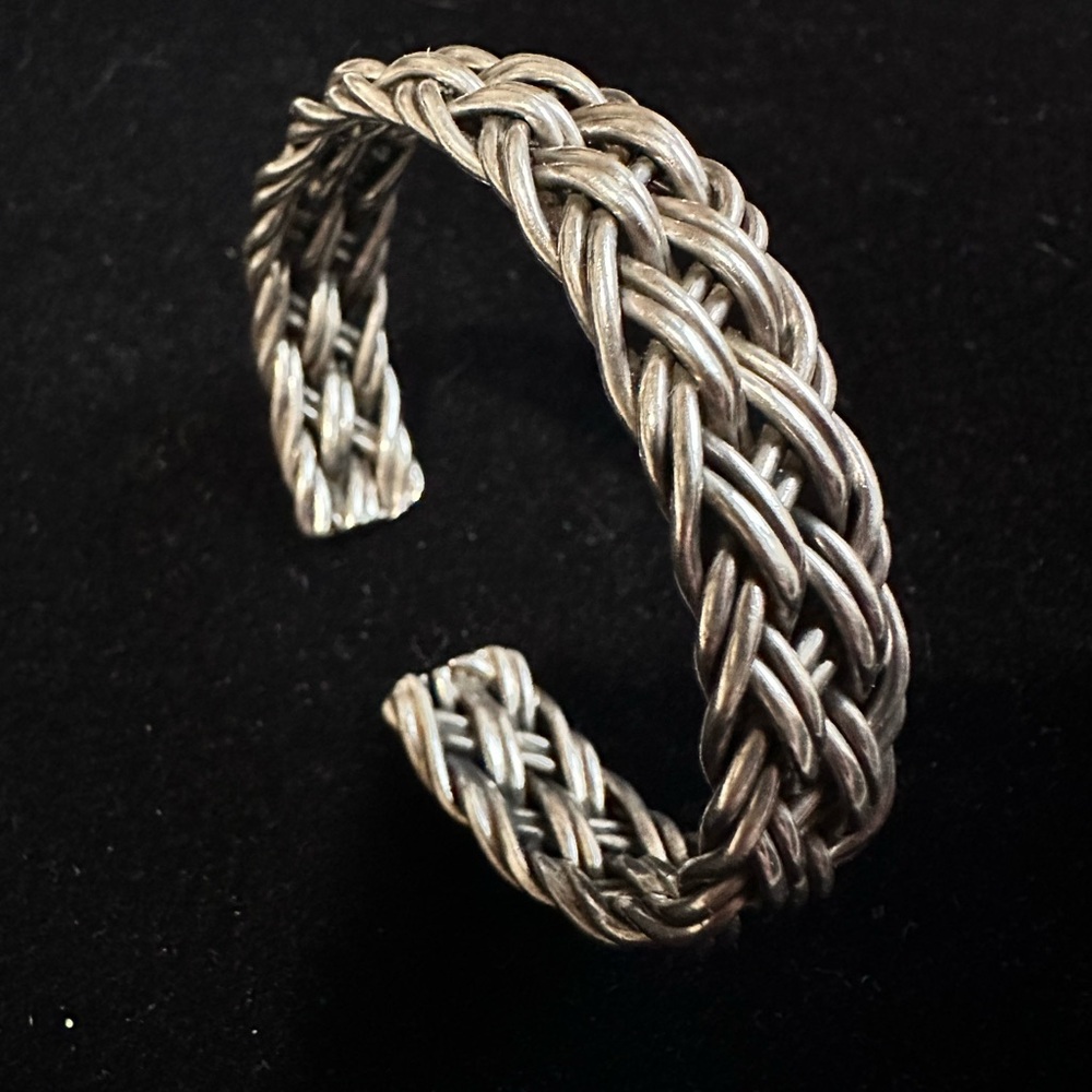 Sterling Silver Woven Cuff Bracelet